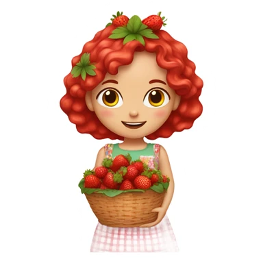Strawberry girl sticker