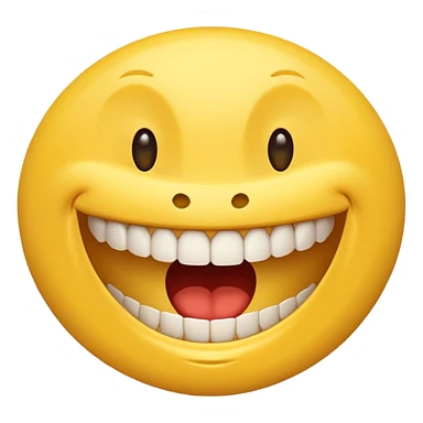 Yellow cartoon smile sticker