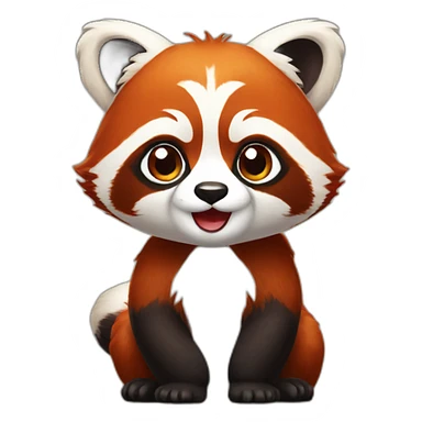 standing red panda sticker