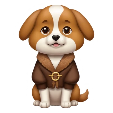 Dog wearing designer clothes  sticker