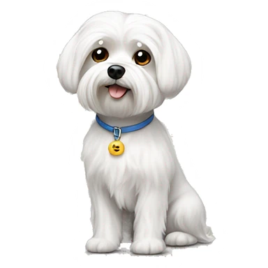 maltese more short hair sticker