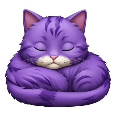 Un gato morado que este durmiendo con los ojos cerrados sticker