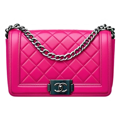 bright pink chanel le boy bag sticker