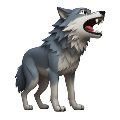 wolf with human body howling sticker
