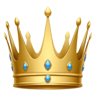 white premium logo crown simple sticker