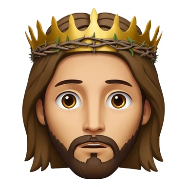 Jesus with a crown sticker