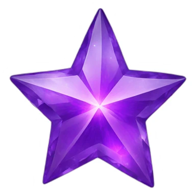 purple crystal star sticker