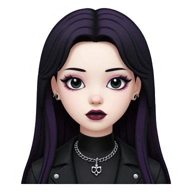 realistic 3d soft blackpink goth  sticker