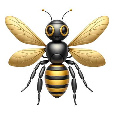robot bee with antenna sticker