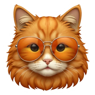 A cat wearing sunglasses sticker