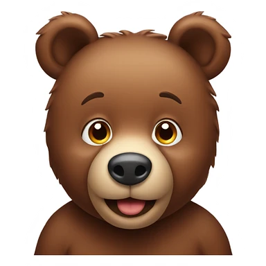 Cute brown bear  sticker
