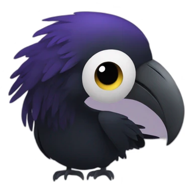 sad raven sticker