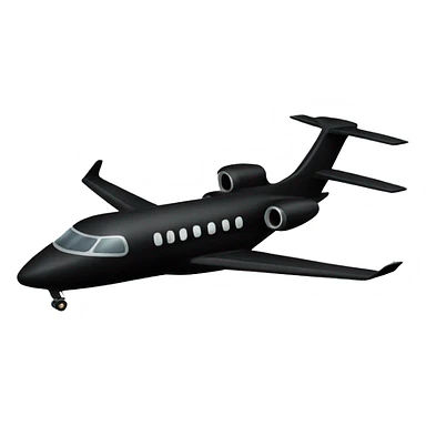 All Black private plane sticker