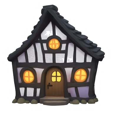 a witch cottage sticker