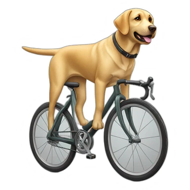 Labrador auf velo sticker