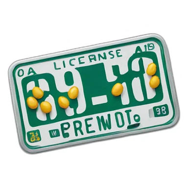 License plate sticker