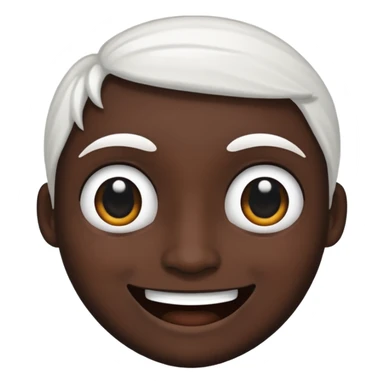 A smile face one side black on left on right white sticker