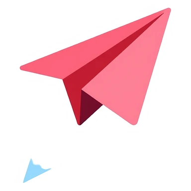 Telegram messenger icon with paper airplane sticker