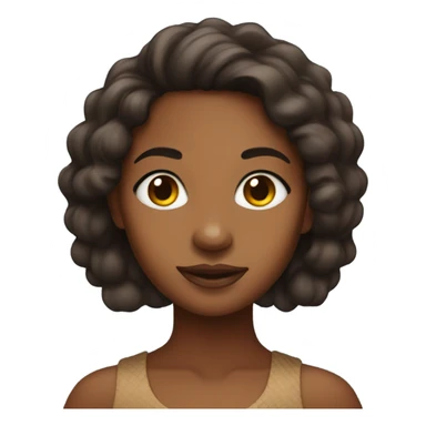 Brown skin island girl sticker