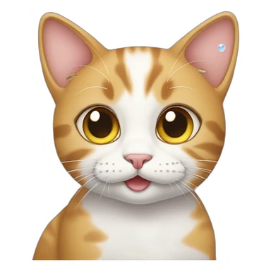 Cat with bubbles sticker