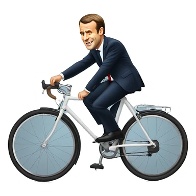 Emmanuel Macron en vélo sticker