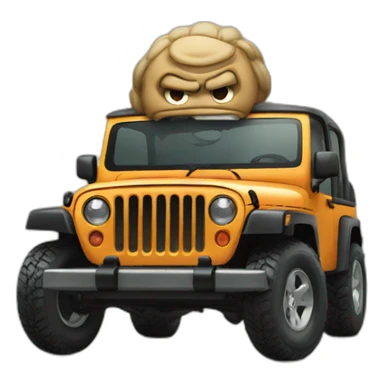 Angry jeep sticker