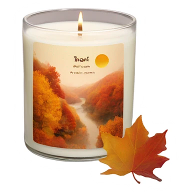 autumn vibe candle sticker