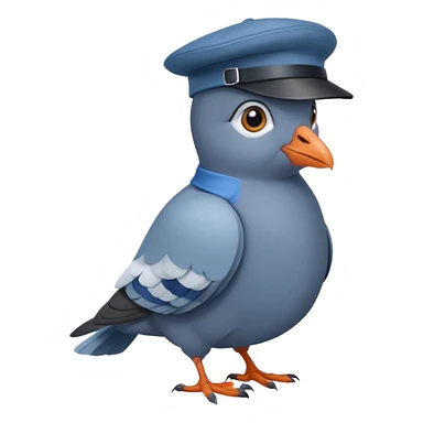 shpioniro golubiro, cartoon blue pigeon with spy hat sticker