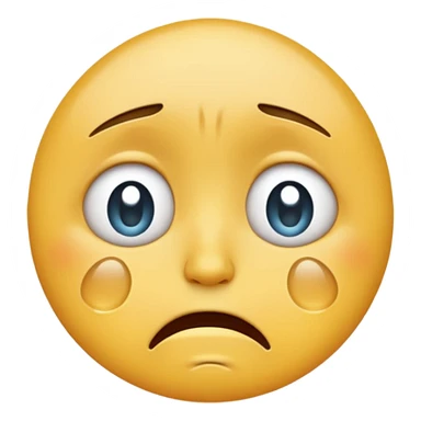 crying face emoji, expressive and clear sticker