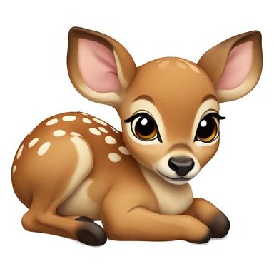 Baby fawn lying sticker