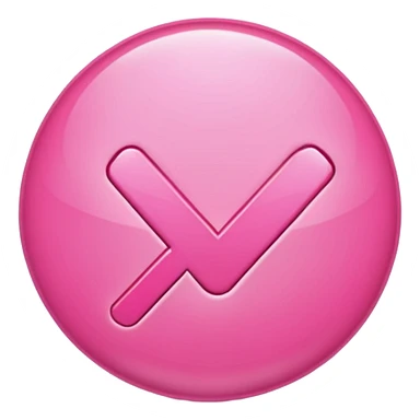a pink glossy checkmark emoji sticker