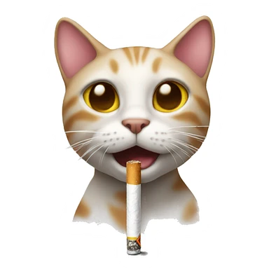 cat cigarette  sticker
