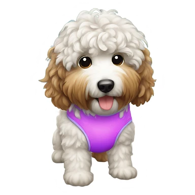 Bernedoodle in swimsuit sticker