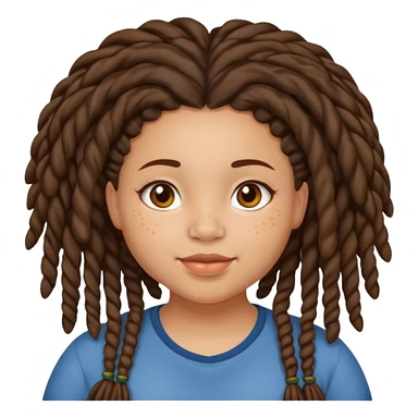 Chubby girl lightskin with locs cute dimples an freckles sticker
