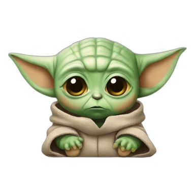 very sad baby yoda sticker