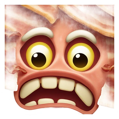 Scary Bacon face sticker