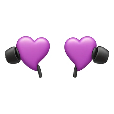 Heart shape using wired in-ear earphones sticker