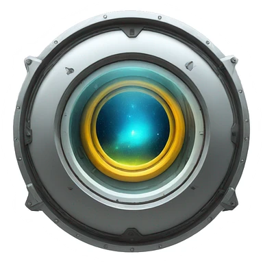 futuristic porthole sticker