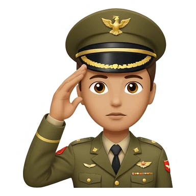 soldier saluting sticker
