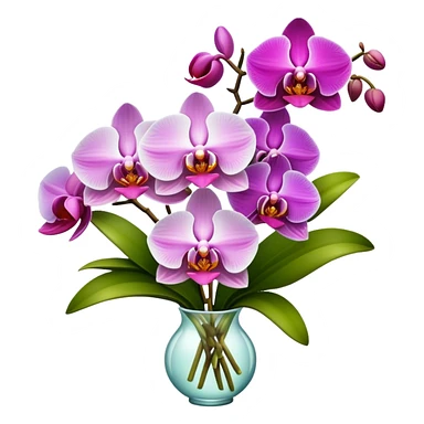 a bouquet of orchids  sticker