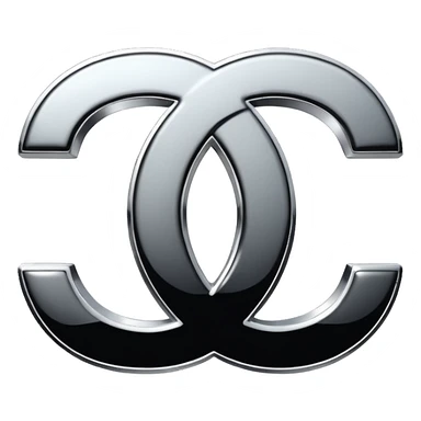 Silver chanel sign sticker