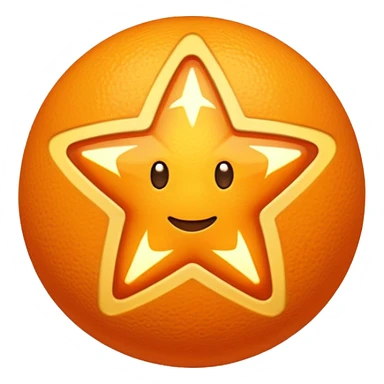 5 orange star sticker