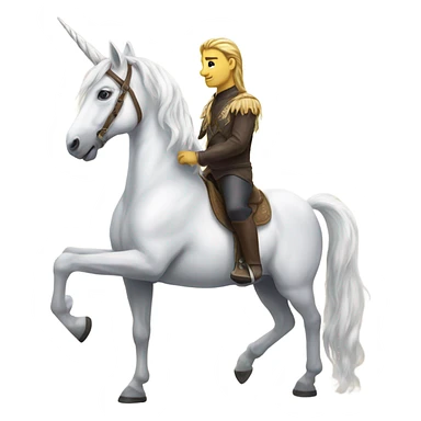 unicorn on a horse sticker