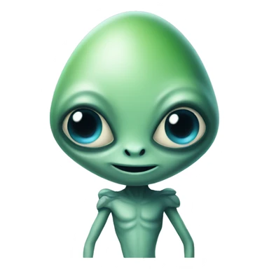 a fairytale alien sticker