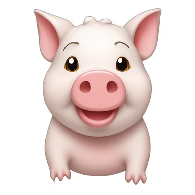 Un cochon sur une cheminée sticker