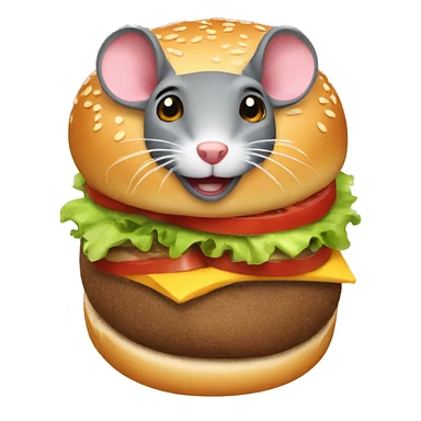 Rat-burger sticker