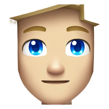 Blond Minecraft boy with blue eyes  sticker