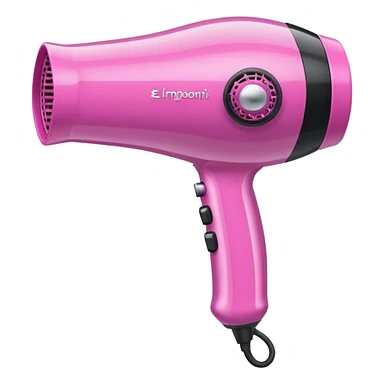 hair dryer with sparkles, emoji style sticker
