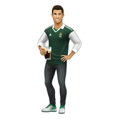 Cristiano ronaldo tomando fernet branca sticker
