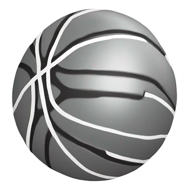 basket ball with white outline sticker